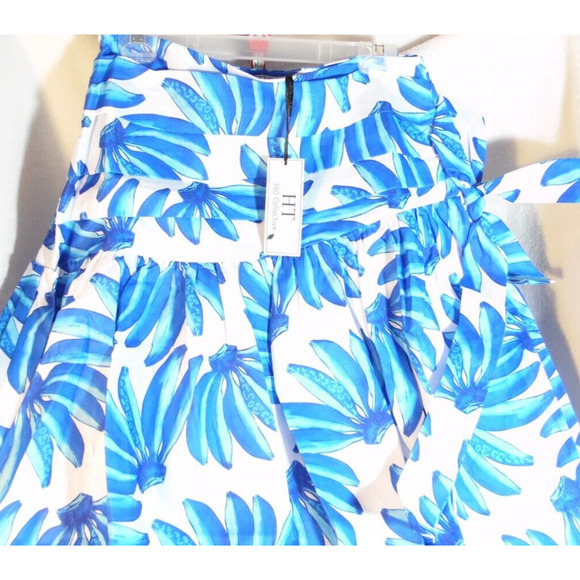HT360 Collective Skirt XL Blue Hand Made Banana Print Maxi $189 - Picture 4 of 8
